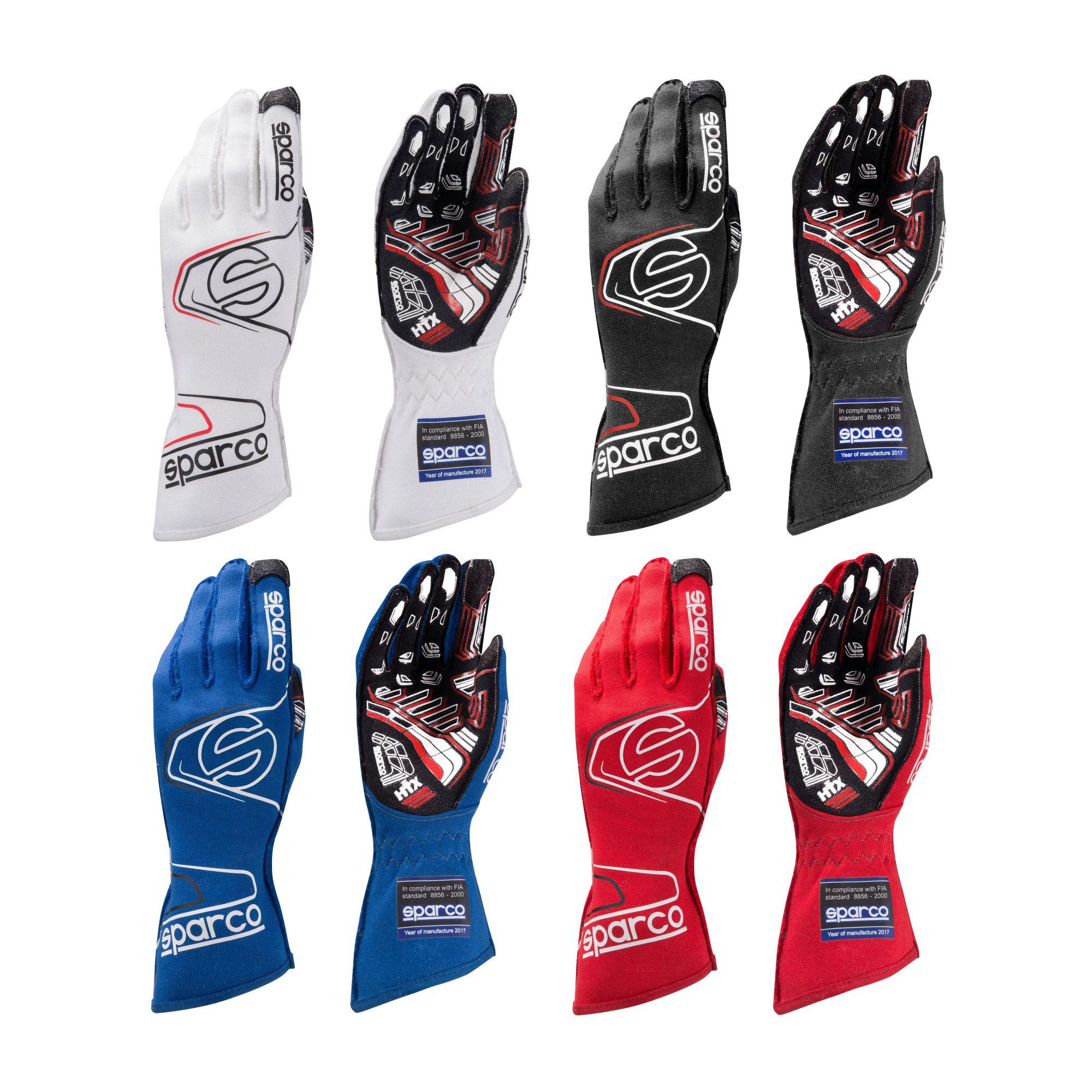 Sparco 002094NRRS08 Guantes Negro//rojo
