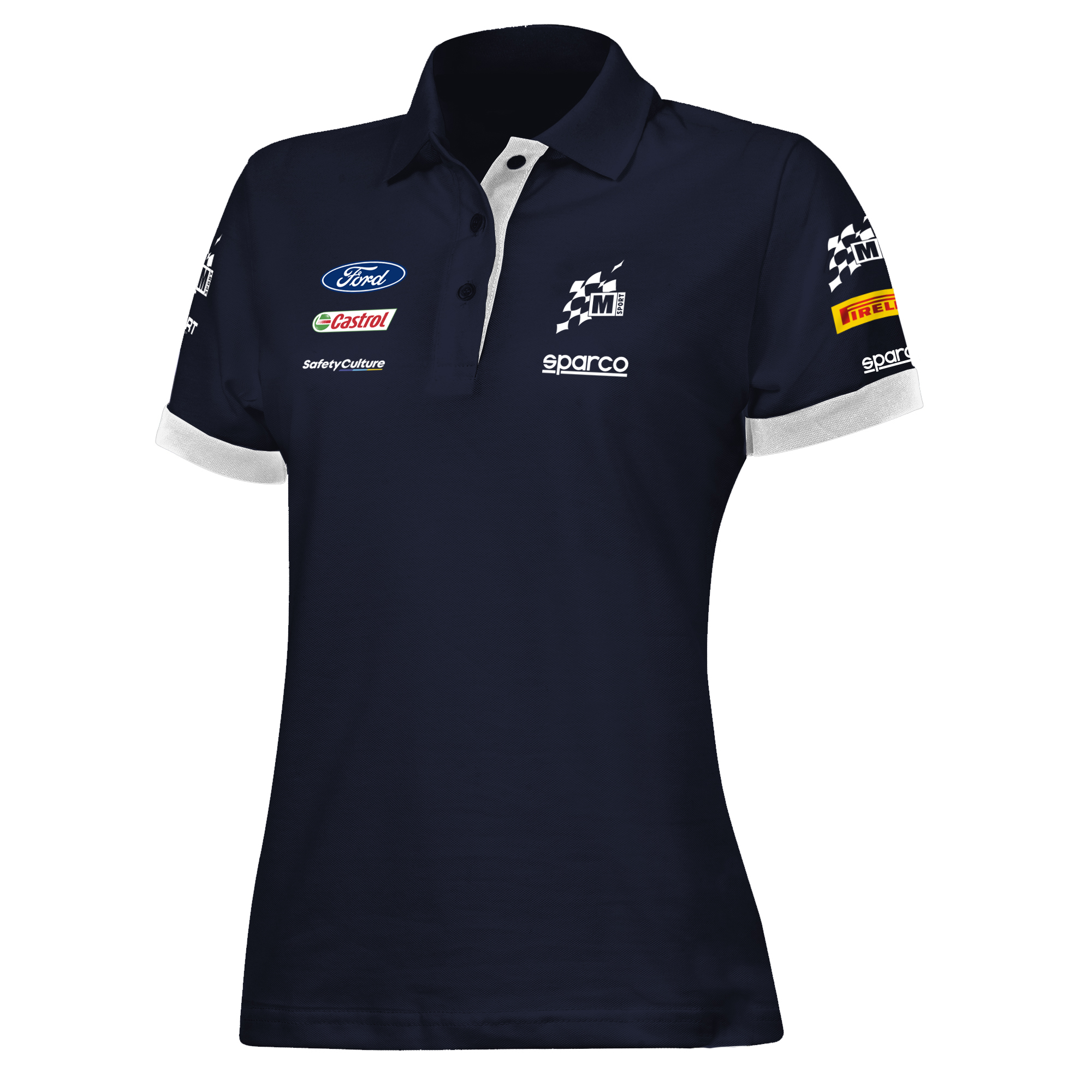 Sparco Ford M-Sport Official Teamwear Womens Ladies Cotton Pique
