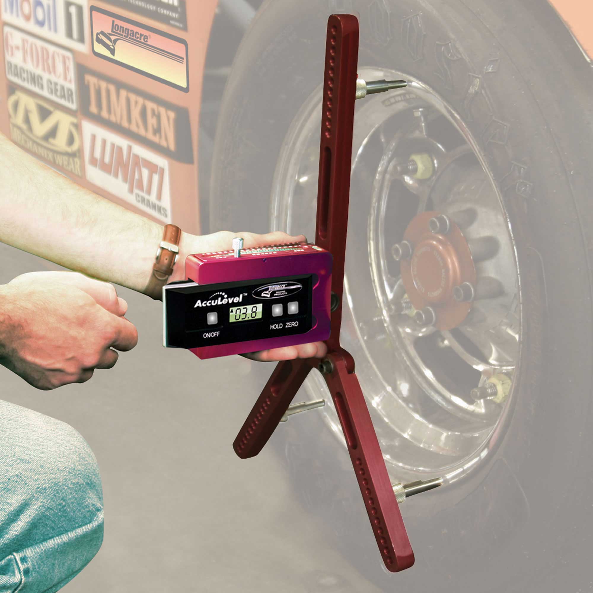 Longacre Digital Wheel Castor Camber Gauge With Adaptor 15 22 Inch