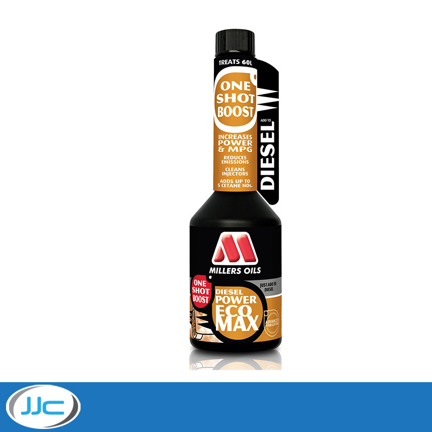 1 x 250ml - Millers Oils Diesel Power Eco Max - One Shot Boost