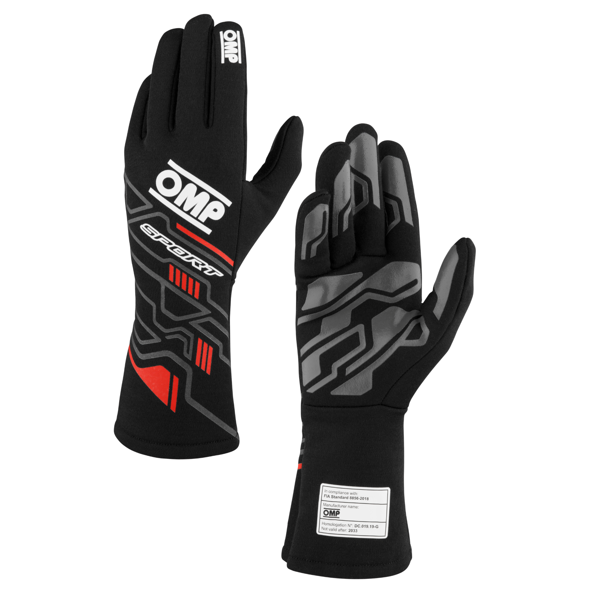OMP Sport Race Gloves - FIA 8856-2018 Approved, Nomex, Comfort, Grip, Protection - Picture 7 of 24