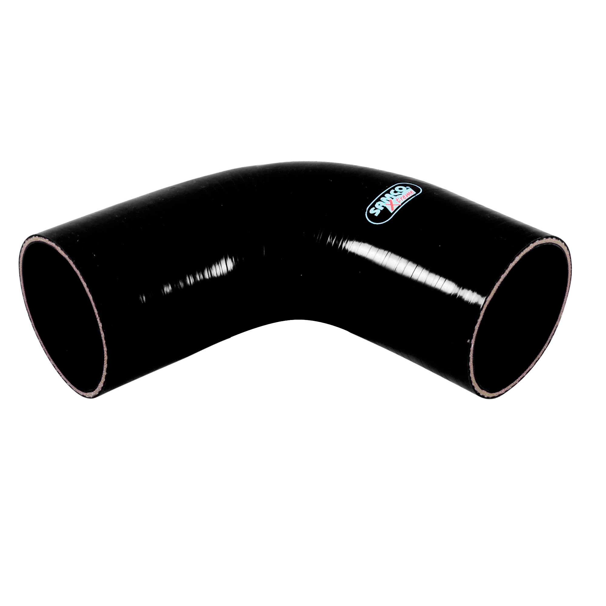 Samco Xtreme 45° Reinforced Silicone Hose Elbow – 76mm Bore, Black, Engine Compartment, Lifetime Warranty