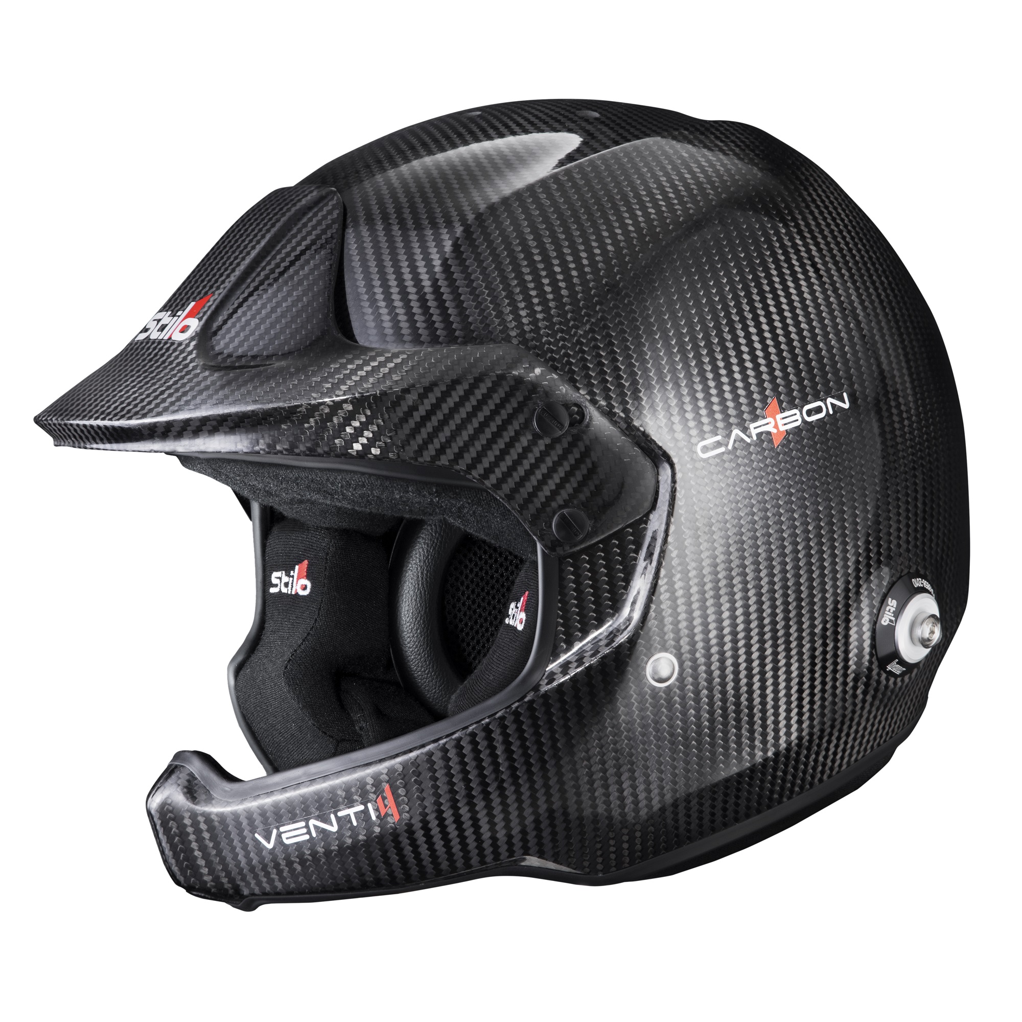 Stilo Venti4 WRC Carbon Helmet - FIA & Snell Approved, Open Face, FHR Posts