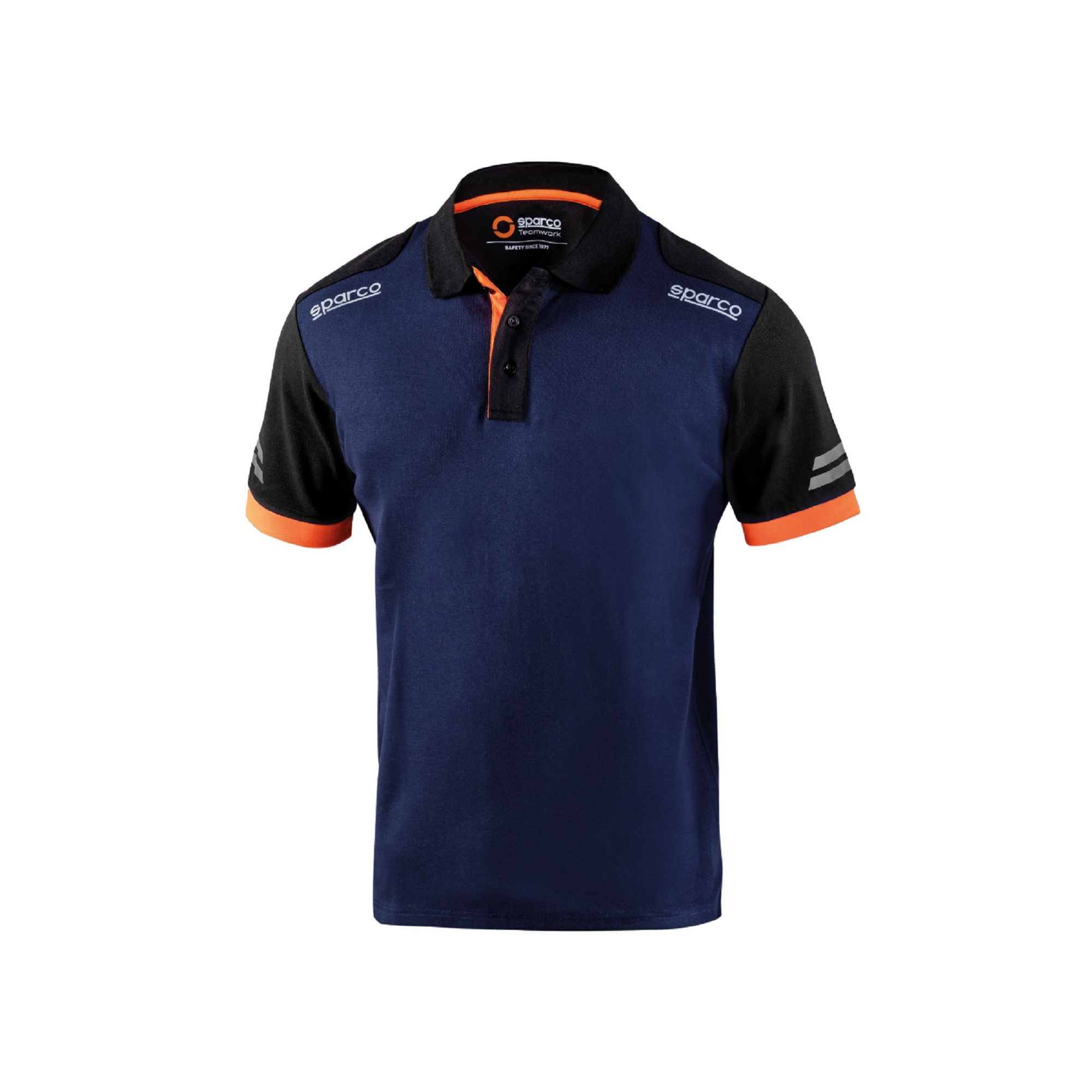 Sparco Tech Workwear Team Poloshirt mit reflektierendem Detail/3 Knöpfe Kragen - Bild 17 von 41