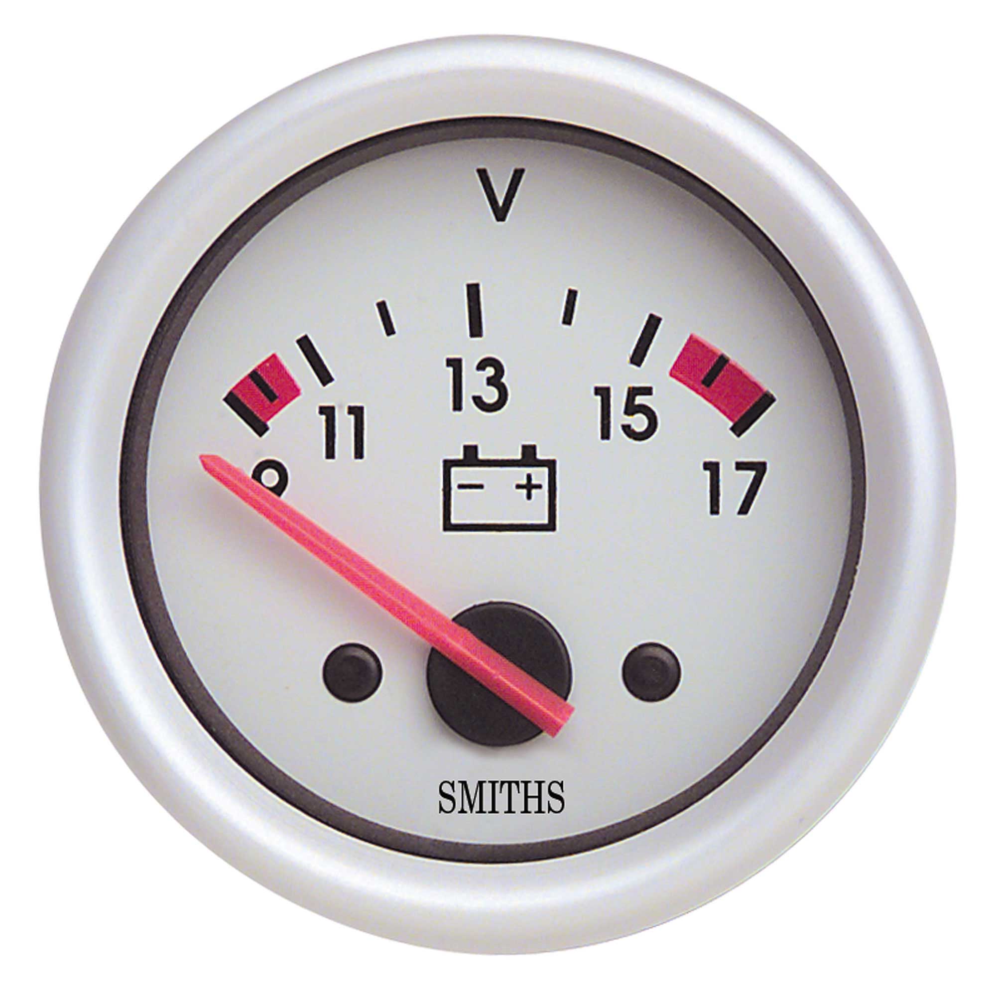 Smiths Telemetrix 52mm Analogue Voltmeter Gauge In White eBay
