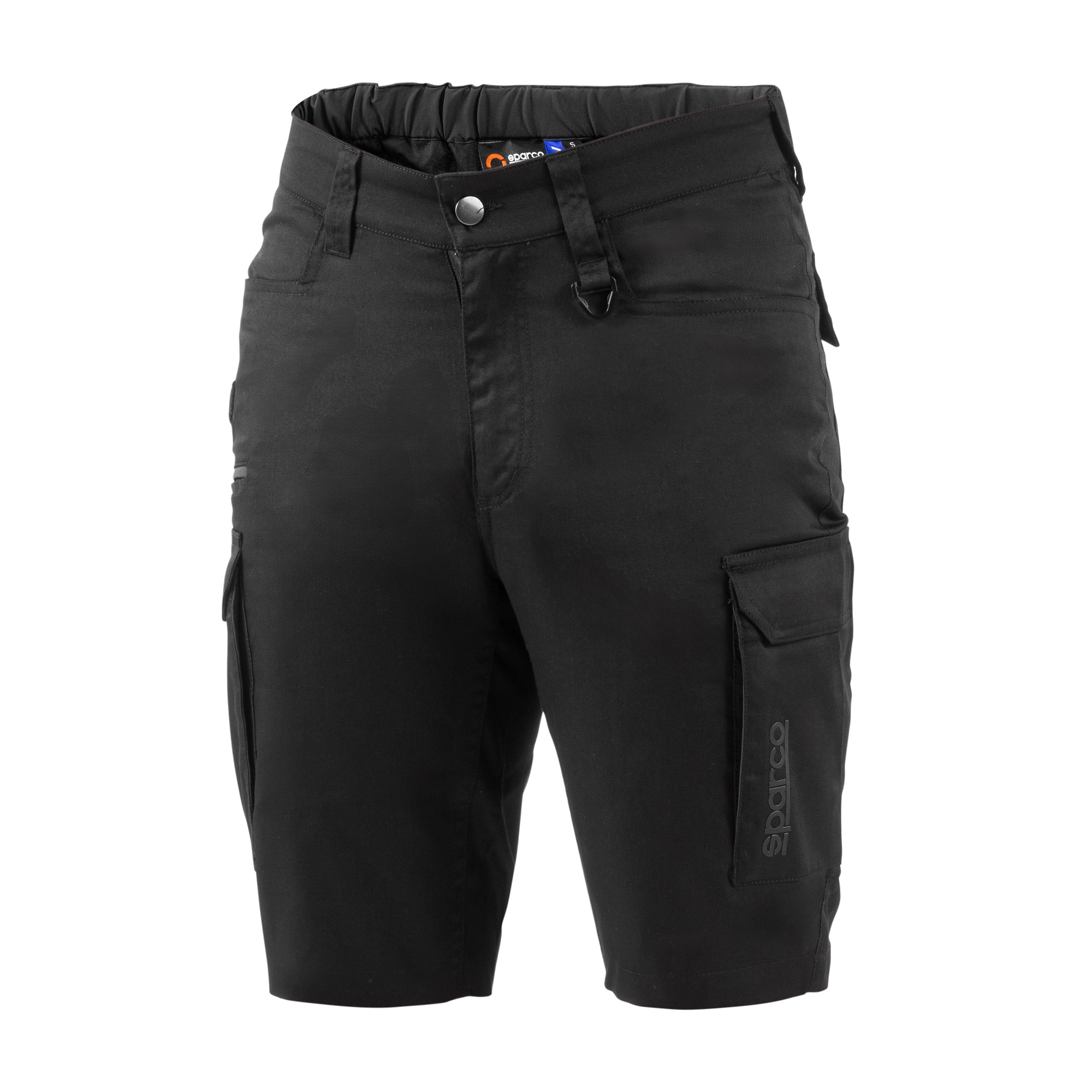Sparco FTW Bermuda Work Cargo Shorts - Elasticated Waist, Hip / Rear Pockets